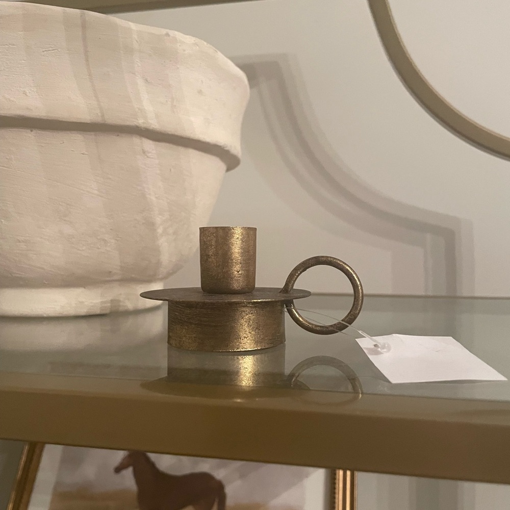 Elegant Gold Candle Holder